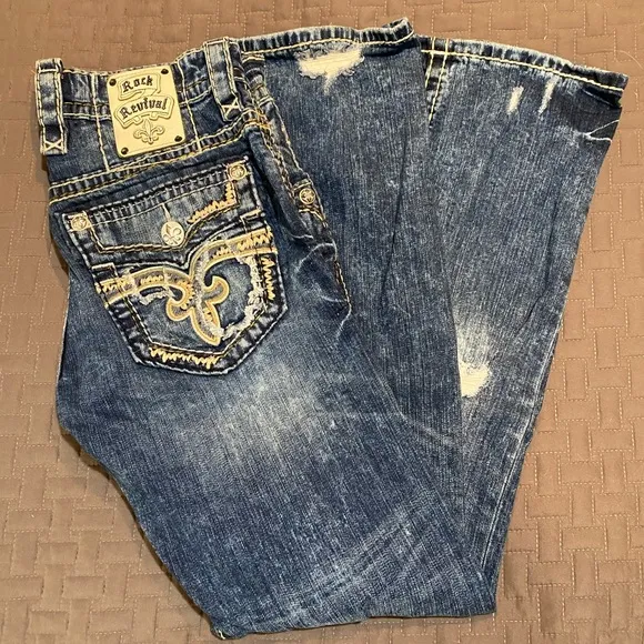 ROCK REVIVAL Scion Slim Boot Stretch Jean
Size 31 x 32
