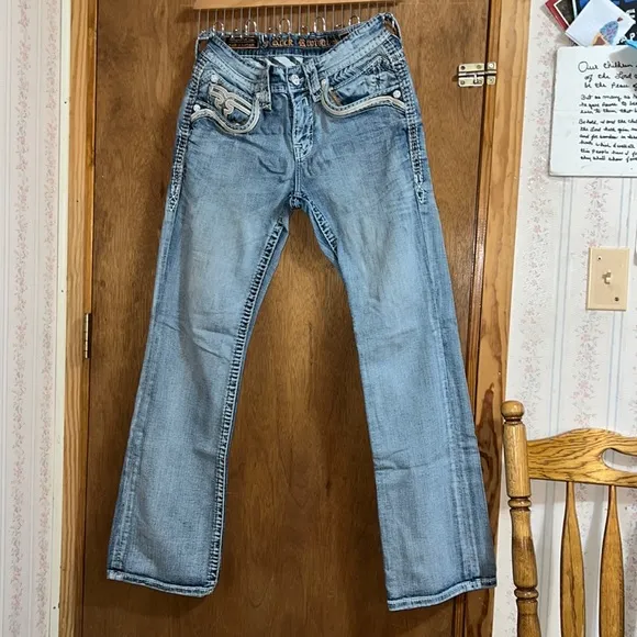 COPY - Rock revival brayen slim boot 31/32 light wash.