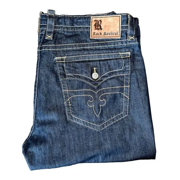 ROCK REVIVAL BLANE STRAIGHT JEANS