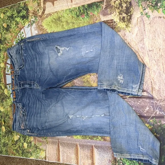 Rock revival Fergus straight distressed jeans size 44. Big and tall