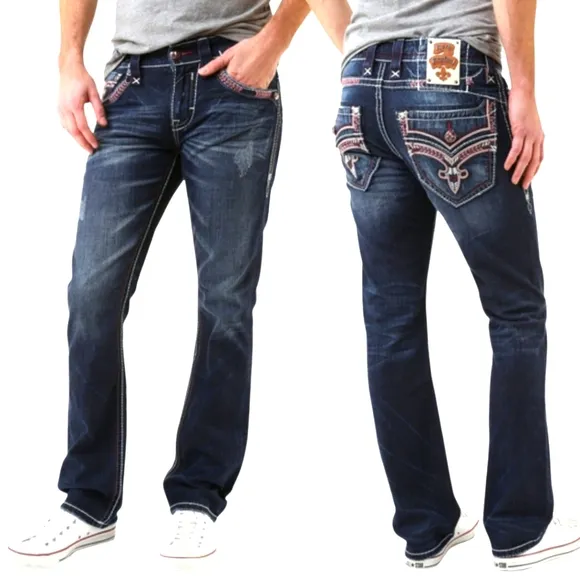 Rock Revival Dorsett Men's Jeans Size 33 Blue