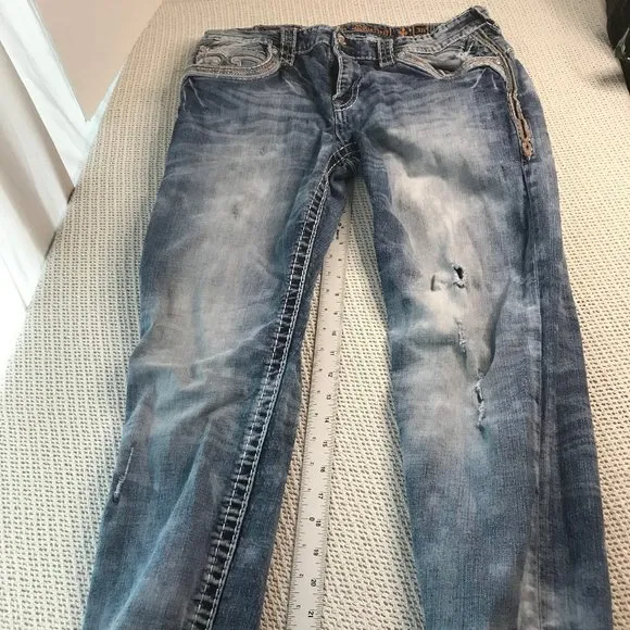 ROCK REVIVAL MENS JEANS STRAIGHT SIZE 36W 30L