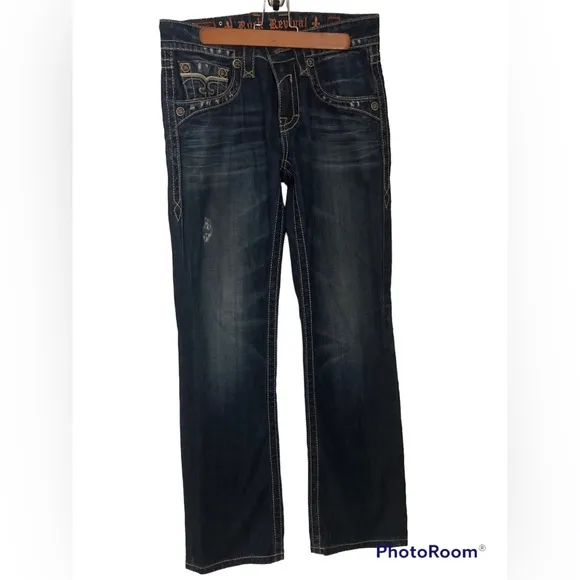 Rock Revival Mens Jeans Curtis Straight Size 29x31