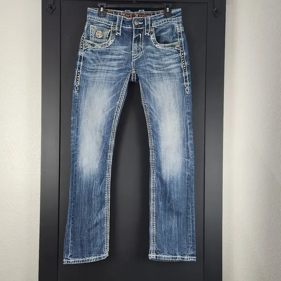 Rock Revival Michael Slim Straight Jeans Size 29