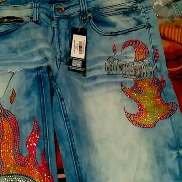 Custom Rockstar jeans
          
      NWT