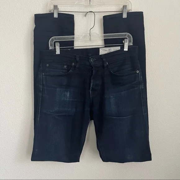 RGT Rogue Territory Selvedge Stanton Slim Straight 6 Pocket Denim Jeans