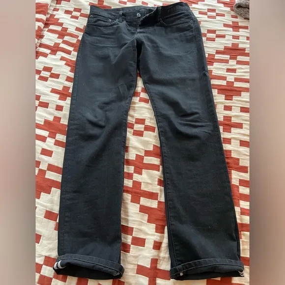 Rogue Territory Stanton slim fit 32x31 black ring spun cotton