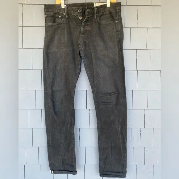 Rogue Territory Sk Signature Skinny Black Japanese Selvedge Denim Jeans 32