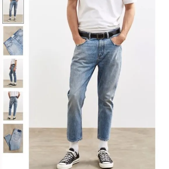 ROLLA’S Men Stubs Slim Short Legs Light Wash Jeans Size 30x32