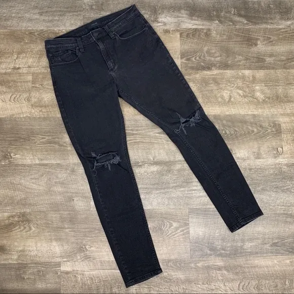 ROLLA’S Stinger Skinny Fit Distressed Jeans