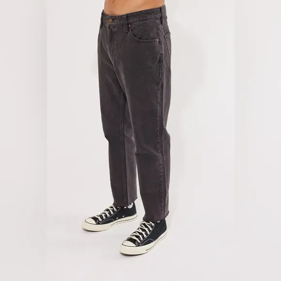 ROLLA’S Men’s Relaxo Raw Hem TENCEL Blend Black Jeans- Size 34