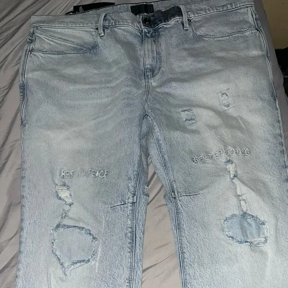 RTA - Bryant Jean Light Blue Rest In Power
          
      NWT