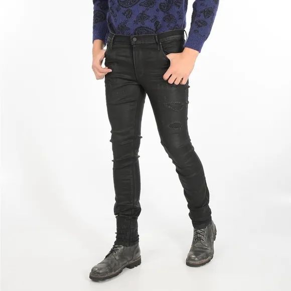 NWT RTA WAXED COTTON DISTRESSED JEANS SIZE 28 MR PORTER LONG INSEAM TRENDY PANTS
          
      Boutique