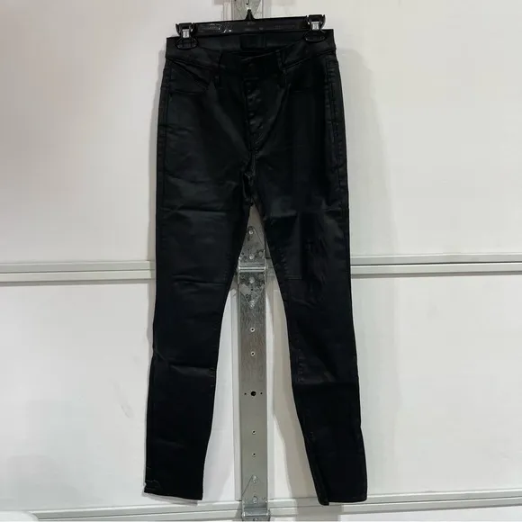 $590 NWT RtA MEN'S BRYANT MID RISE BLACK WAX COATED SKINNY JEANS SZ 28
          
      NWT