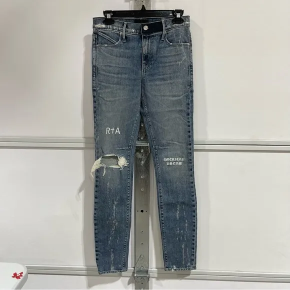 $564 NWT RtA AMERICAN DREAM SKINNY DESIGNER JEANS SZ 28
          
      NWT