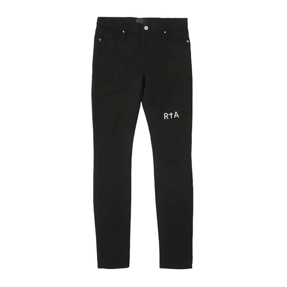 $599 NWT RtA CLAYTON BLACK MIDRISE PINTUCK SKINNY JEANS SZ 42
          
      Boutique