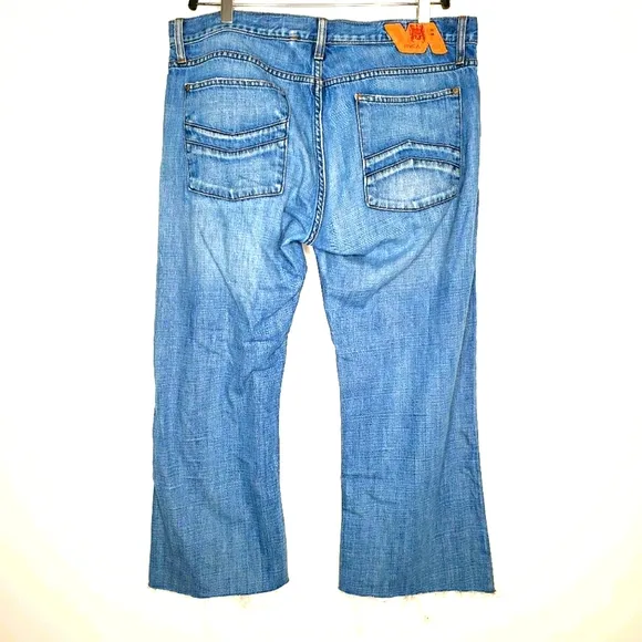 RVCA Vintage Wide Leg Raw Hem W36L34 jeans