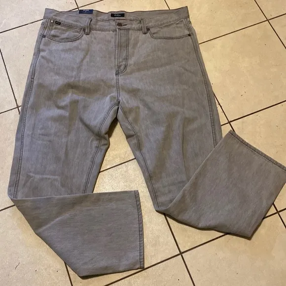 NWT RVCA NEW DAWN STRAIGHT FIT DENIM JEANS 38x30
          
      NWT
