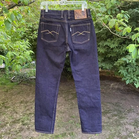 Sage 7th Sierra Selvedge Jeans Raw Navy Color 18oz Japanese Denim Size 30x30