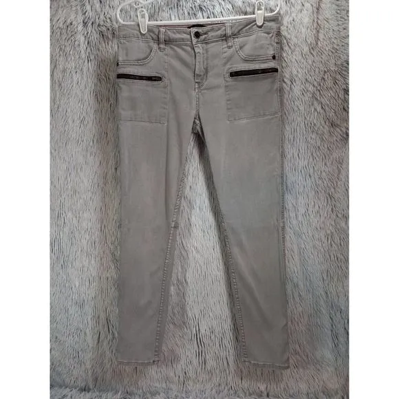 Sanctuary Jeans Mens 30 Gray Charcoal Wash Ace Denim Utility Slim Fit Bottoms