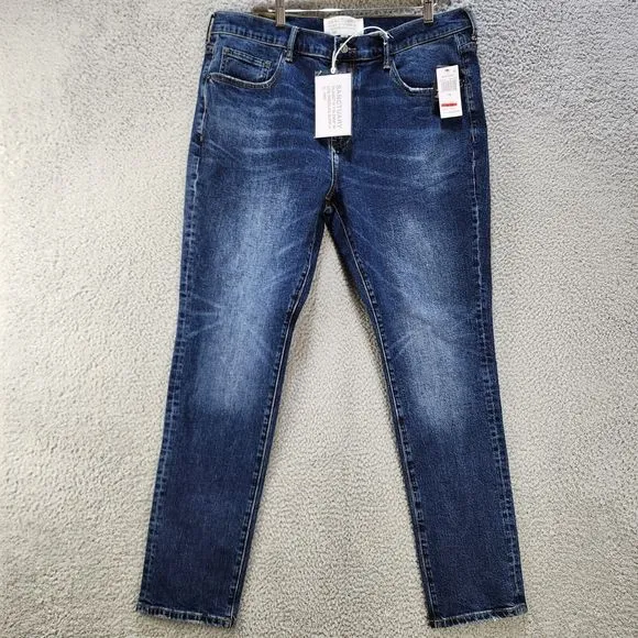 Sanctuary Slim-Fit Jeans Men's 38 Dark Blue Denim Straight Leg 5-Pockets +
          
      NWT