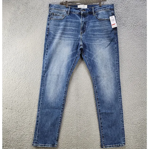 Sanctuary Slim-Fit Jeans Men's 38 Avalon Denim Claw Pattern Mid-rise Flat Front~
          
      NWT