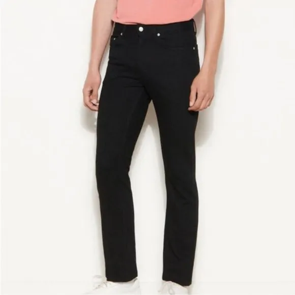Sandro Paris Slim Raw Black Button Fly Denim Jeans Men's 33
          
      NWT