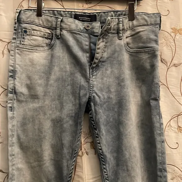Mens Skim Faded Blue Jeans. Scotch & Soda Amsterdam Blauw. NWOT