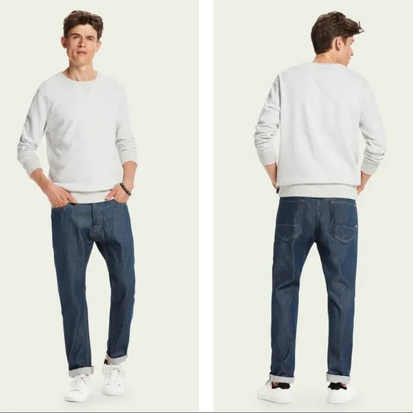 New SCOTCH & SODA Men’s Lot 22 Dean Raw Italian Selvedge Loose Tapered Fit 29/32
          
      NWT