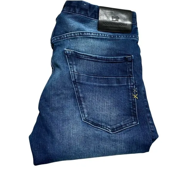 Scotch & Soda Jeans Phaidon Jeans Medium Wash Slim Jeans Button Closure 30 X 30