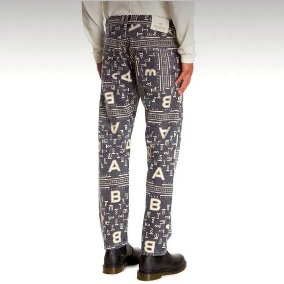 Scotch & Soda grey Vernon strait cropped logo print jeans sz 36 / 34 NWT
          
      NWT