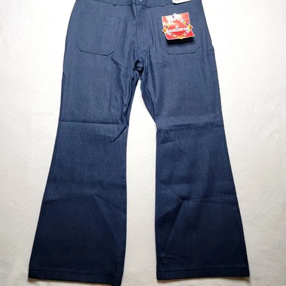 Vintage Navy Seafarer Dungarees Jeans Men's Size 40 x 32 Blue Denim Bell Bottoms
          
      NWT
