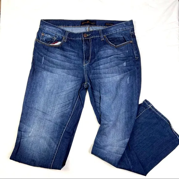 Seven7 Men Size W38 SM71 Boot Medium Wash Bootcut Denim Jeans A050122 Rn 109890