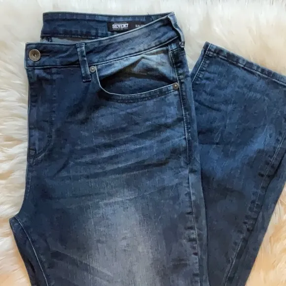 Seven7 Men’s Slim Straight Leg Distressed Jeans Size 38 x 32