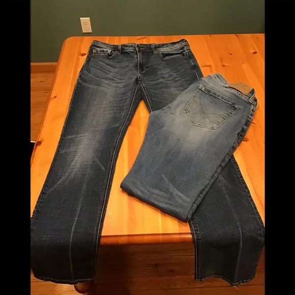 MEN’S SEVEN 7 JEANS sz 32x34 LOT OF 2 SLIM STRAIGHT