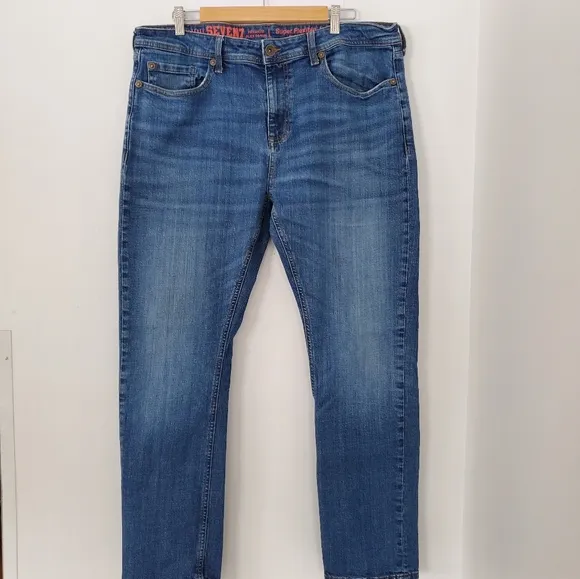 SEVEN7 Men Sz W38 x L32 Super Flexible Slim Straight Denim Jeans Premium Flex