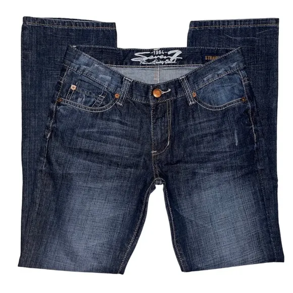 Men’s Dark Blue Seven7 Straight Leg Denim Blue Jeans 💙