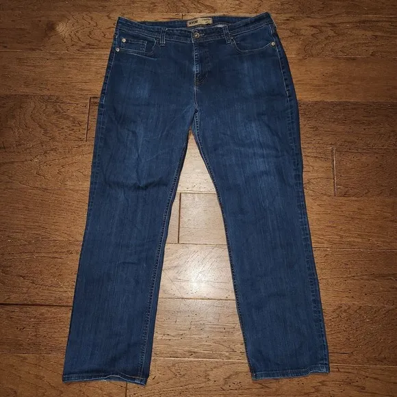 Seven7 Jeans Men's 40x32 Blue Straight Fit Stretch Denim Jeans