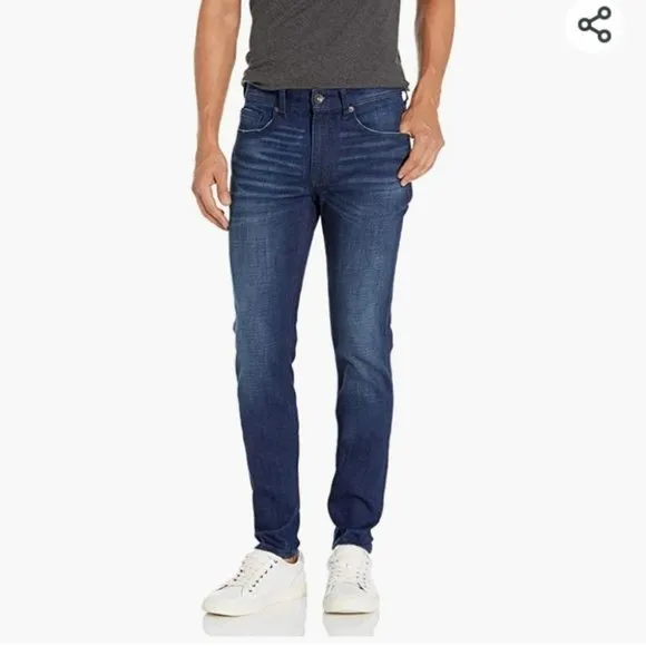 Seven7 Super Slim Distressed Dark Wash Jeans