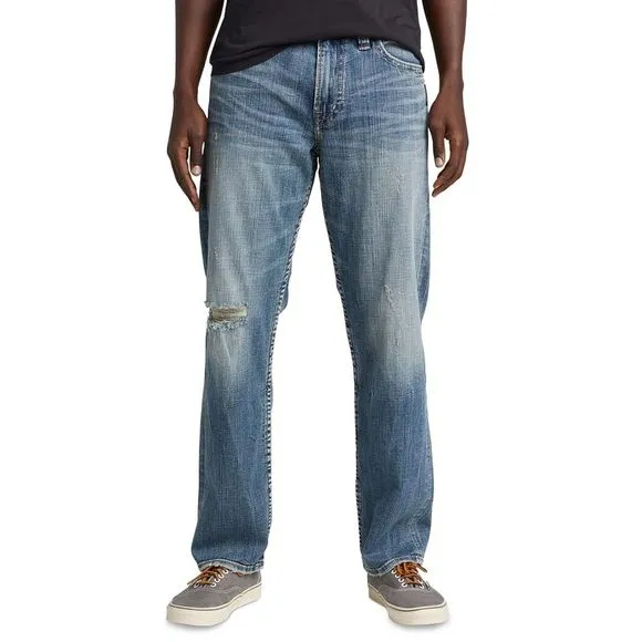 Silver Jeans Co. Men's Hunter Athletic-Fit Tapered Jeans Blue Size 32X34
          
      NWT