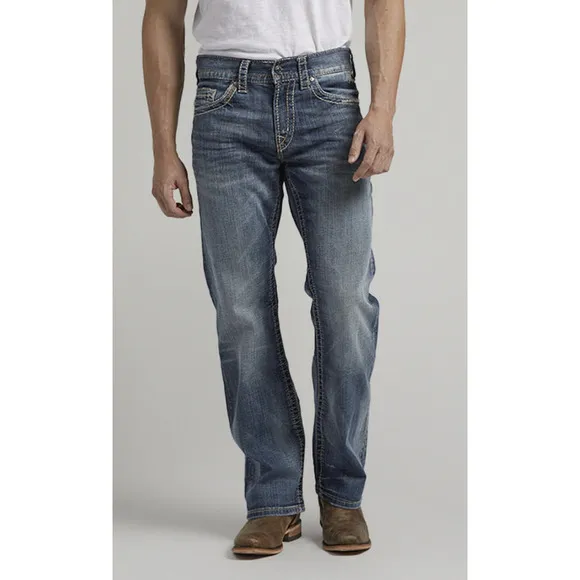 Silver Jeans Co. Zac Relaxed Fit Straight Leg Jeans Indigo Wash New
          
      NWT