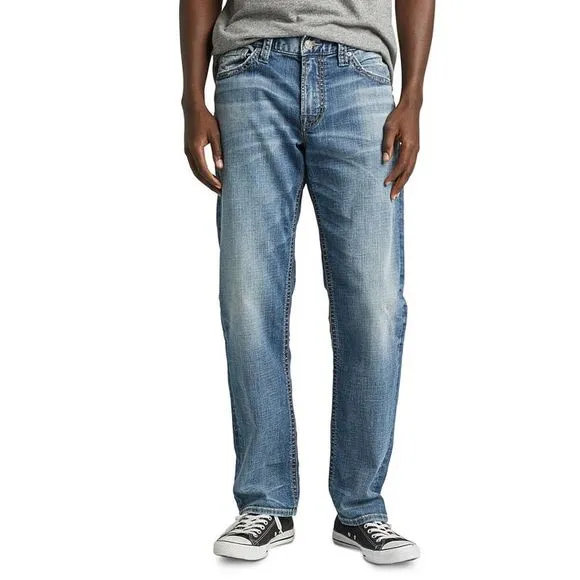 Silver Jeans Co. Men's Athletic Fit Tapered Stretch Jeans Blue Size 30X30
          
      NWT