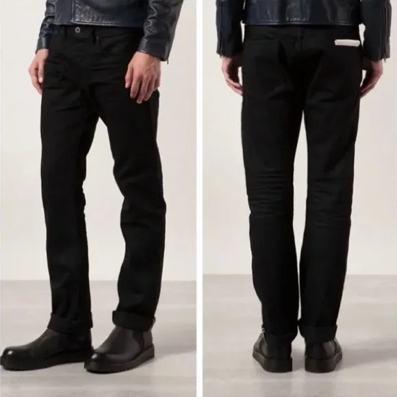 Simon Miller Selvedge M002 Slim Fit Gulf Resin Denim Jeans Black 33 x 30
