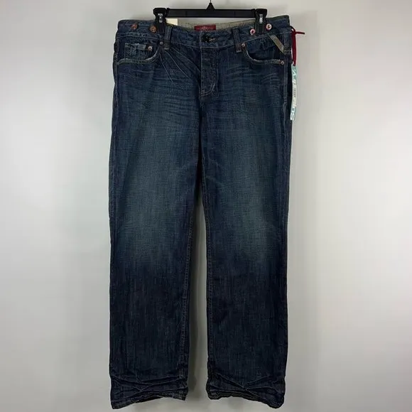 Superdry Mens Spirit Slouch Classic Straight Jeans Blue Wash Denim Zip 32 New
          
      NWT