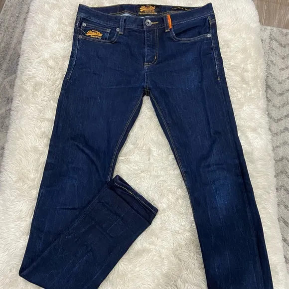 Super dry copper black denim jeans sz 31