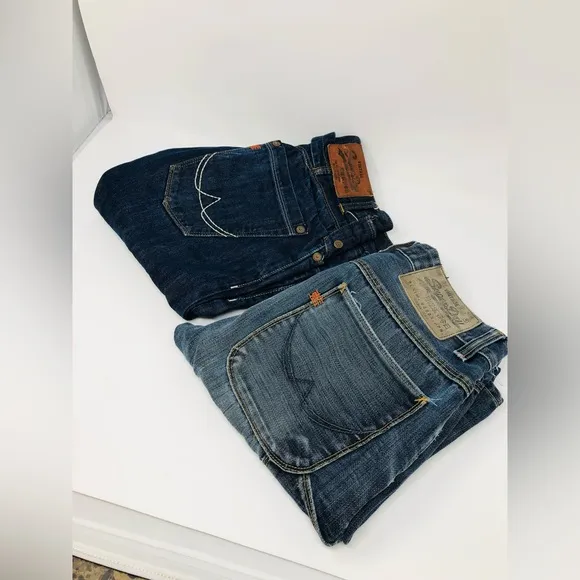 SUPERDRY Men’s  bundle of two Slim Jeans | 29x32 vintage buckle and carpenter
