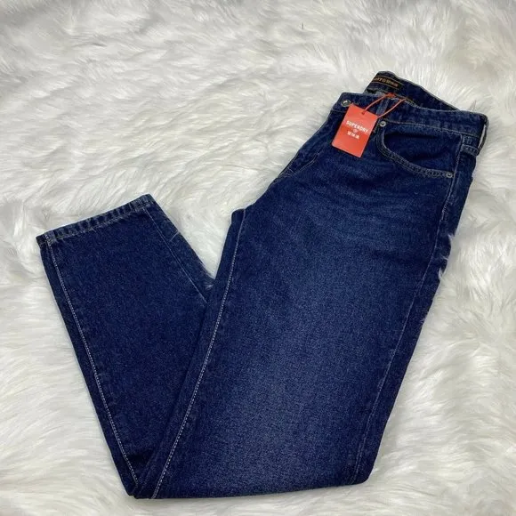 NEW SUPERDRY Tapered Jeans W32 L31 Clifton Mid Worn Men's Blue Denim
          
      NWT