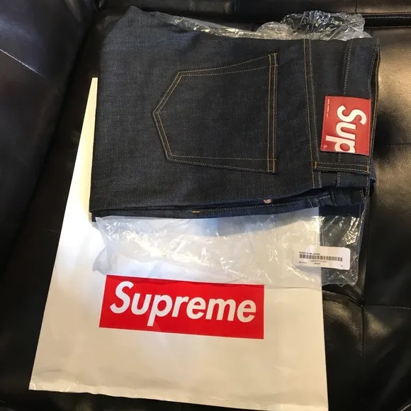 Supreme Rigid Slim Indigo Jeans
          
      Boutique