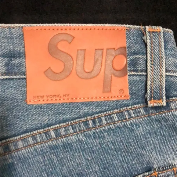 Supreme (fall season 18) stonewashed slim  jeans