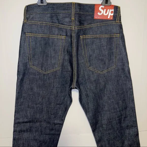 SS18 Supreme Denim Rigid Indigo Slim Fit Jeans Size 30 Waist 30 L 30 Made U.S.A